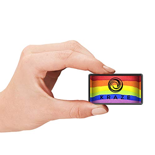 Dome Stroke - Deep Rainbow (25 gm), Professional 1-Stroke Split Cake, Hypoallergenic, Non-Toxic, Water Activated Face & Body Painting Makeup Supplies for Adults - color: Deep Rainbow