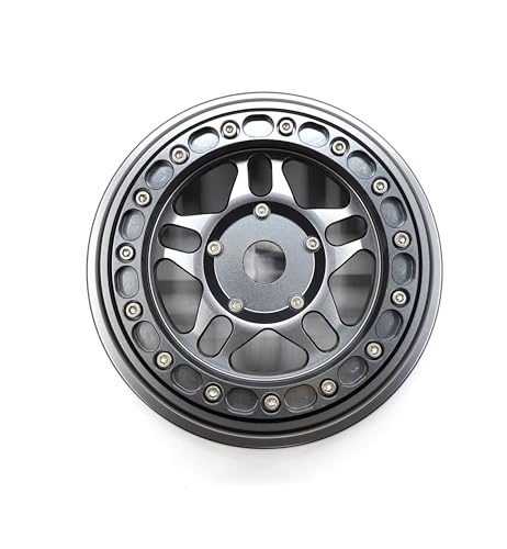 CNC aluminum bead lock wheel For LOSI Super Baja Rey 2.0 1/6 1pcs (gray) - color: gray