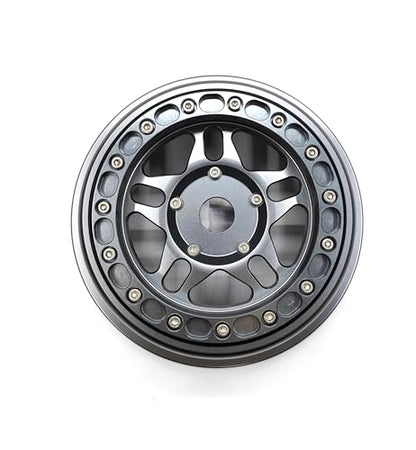 CNC aluminum bead lock wheel For LOSI Super Baja Rey 2.0 1/6 1pcs (gray) - color: gray