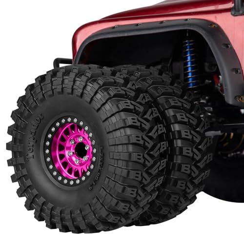 RC 1.9 Dually Beadlock RC Wheel Rim for 1/10 SCX10 90046 AXI03007 TRX4 TRX6 VS4-10 Gen7 Gen8 MST CFX D90 RC Crawler,Aluminum 1.9 Dually Beadlock Wheels Rims w/Adjustable Offset (4PCS) Pink - color: Pink/Dually Beadlock