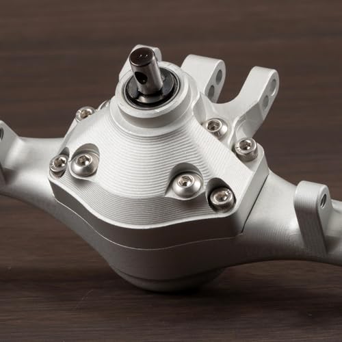 Machined Aluminum F10T Offset Straight Axle Set for 1/10 RC Crawler, Silver | With AR44 30T 8T Gear Set, 192mm Hex to Hex Width, Fits VS4-10 SCX10 II Leaf Spring Chassis - color: Clear