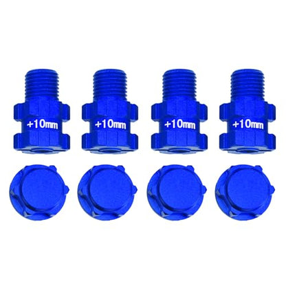 Rc Wheel Hex 10mm Extended Hub Drive 14mm to 17mm for Arrma 1/10 3S Senton/Granite/Vorteks/Infraction/Big Rock/Vendetta (Blue) - color: Blue