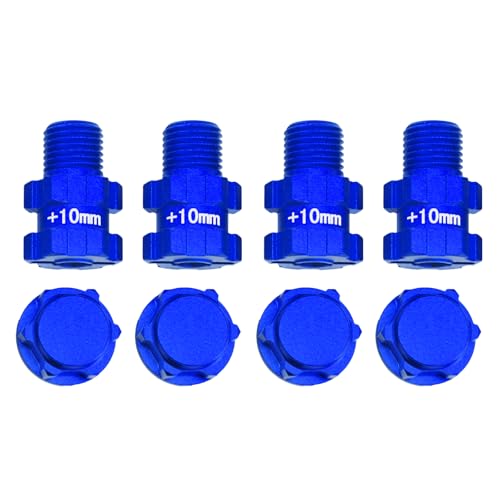 Rc Wheel Hex 10mm Extended Hub Drive 14mm to 17mm for Arrma 1/10 3S Senton/Granite/Vorteks/Infraction/Big Rock/Vendetta (Blue) - color: Blue