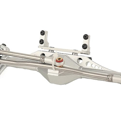 1/10 Metal Alloy Front Axle Servo Mount Holder Servo Fixed Bracket for AXI03004 Capra 1.9 RC Car Alloy Upgrade Parts (Silver) - color: Silver