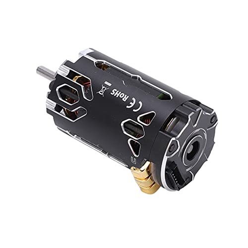 380 V2S Sensored Brushless Motor 10.5T Super Lightweight Brushless Motor for 1/12 1/14 RC Car Black Aluminum