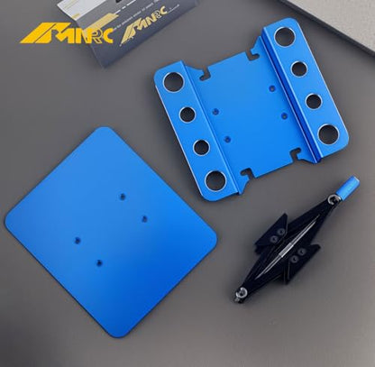 Alum Adjustable RC Car Stand Repair Work Station for 1/12 1/10 Slash TRX4 Axial Arrma Redcat Losi Series Workstation Upgrades Part Blue - color: Blue