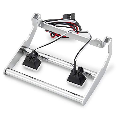 Metal Front Bumper with LED Lights for TRX4 Bronco 1/10th RC Crawler Car Accessories