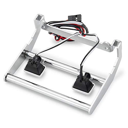 Metal Front Bumper with LED Lights for TRX4 Bronco 1/10th RC Crawler Car Accessories