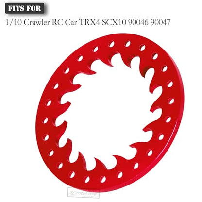 RC Metal 1.9 Beadlock Wheels Replacement Ring for 1/10 Crawler RC Car TRX4 SCX10 90046 90047,Alloy 1.9" Beadlock Rims Replacement Ring,4pcs,Red - color: Red(4pcs)
