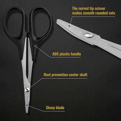 RC Body Reamer, RC Body Scissors Curved & Straight for Lexan RC Car Body Shells Mounting Tools Combo Set, 0-14mm Hole