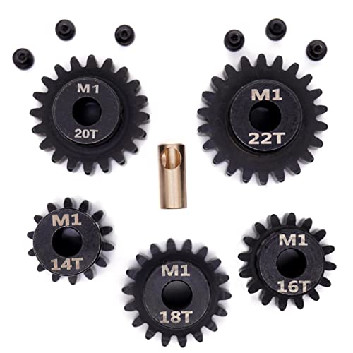 Mod 1 Pinion Gear 5mm 14T 16T 18T 20T 22T Mod1 M1 Pinion Gear 5mm Shaft - size: 14T 16T 18T 20T 22T