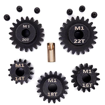 Mod 1 Pinion Gear 5mm 14T 16T 18T 20T 22T Mod1 M1 Pinion Gear 5mm Shaft - size: 14T 16T 18T 20T 22T