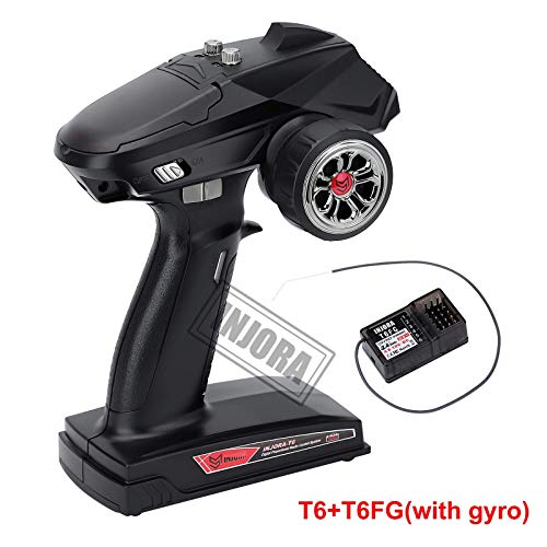 INJORA RC Transmitter 2.4GHz 6CH Controler and Receiver and 35KG Digital Servo for 1:10 RC Crawler SCX10 TRX4 D90