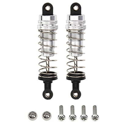 2Pcs Vgoohobby Aluminum Alloy Shock Absorber Damper Suspension Upgrade Parts Compatible with WLtoys 144001 1/14 RC Car Buggy (Silver) - color: Silver