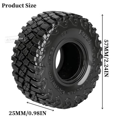 RC 1.0 Beadlock Tires for 1/18 TRX4M / Ascent-18 / SCX24 / FCX24 RC Crawler,1.0 In High Traction High Grip Rubber Tires w/Foam Insert,Style 5 - style: Style5(4pcs)