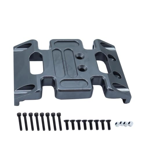 RC Crawler Planetary Gearbox Transmission Transfer Case 1/10 Scale Compatible with II 90046(Skid Plate Black) - color: Skid Plate Black
