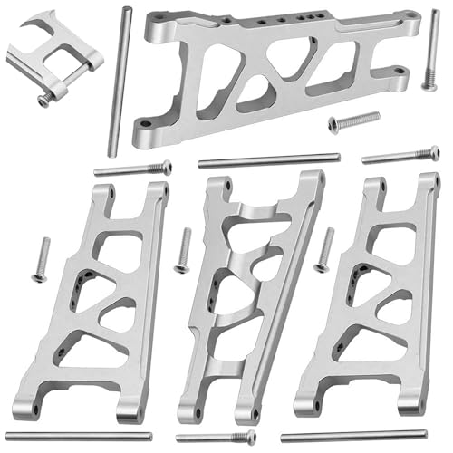 HobbyPark 4-Pack Front & Rear Aluminum Suspension Arms for Traxxas 1/10 Slash 4x4 Upgrades Compatible with Stampede 4WD, Rustler 4X4 VXL -Replaces Part 3655