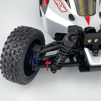 Steel Front Rear CVD Axles Drive Shafts for Arrma 1/18 Granite Grom | Mega 380 Brushed 4x4 Monster Truck RTR Black Aluminum Wheel Hex - color: Black