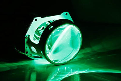 iJDMTOY Emerald Green 15-SMD LED Accent Ambient Lighting Kit Compatible with Car Motorcycle Projector Lens Demon Eye Retrofit - color: Green