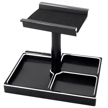 Aluminum Alloy RC Car Work Stand Repair Workstation with Screw Base for 1/18 TRX4M 1/24 SCX24 RC Crawler Car(Black) - color: Black