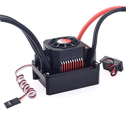Hobby Wing WP 120A Waterproof 120A ESC Combo with 4076 2000KV Brushless Motor for 1/8 1/10 RC Truck Off-Road Car