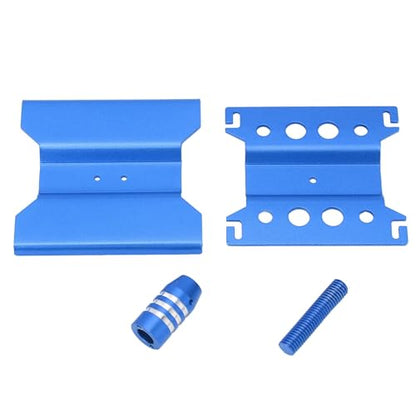 RC Car Repair Work Stand, Aluminum Alloy RC Car Stand with 360 Degree Rotation, Adjustable Height Work Station for 1/18 1/24 Scale Remote Control Cars Including SCX24, Measuring Sc (Blue) - color: Blue
