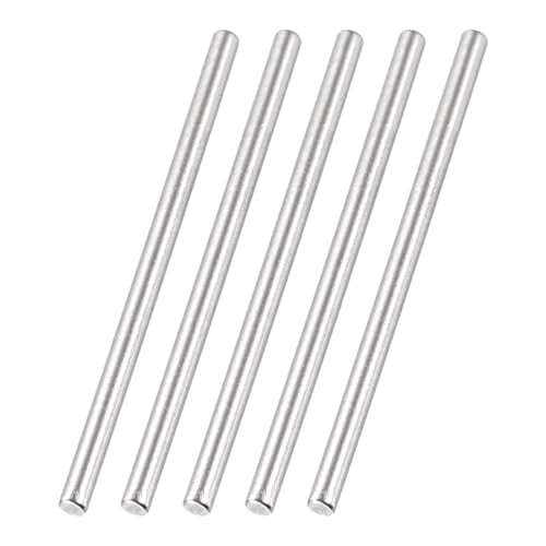 MECCANIXITY 60 Pack Dowel Pin Wheel, 1.5x25mm Steel Hex Wheel Hub Nut Pin Replacement for DIY RC Car Truck Boat Helicopter Model Part, Silver - size: 1.5x25mm