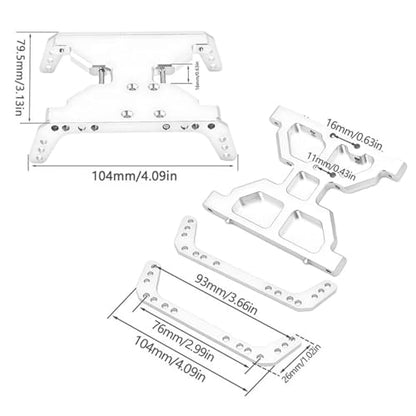 RC Cars Crawler Parts Compatible with Axial for Scx10 for Capra 1.9 for UTB Upgrade Parts Aluminum for Chassis Skid Plate Transmission Plate 1/10 RC Crawler