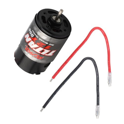 Brushed Motor, Low Noise High Torque 550 RC Motor for Off Road Crawler RC Car Enthusiasts and Hobbyists