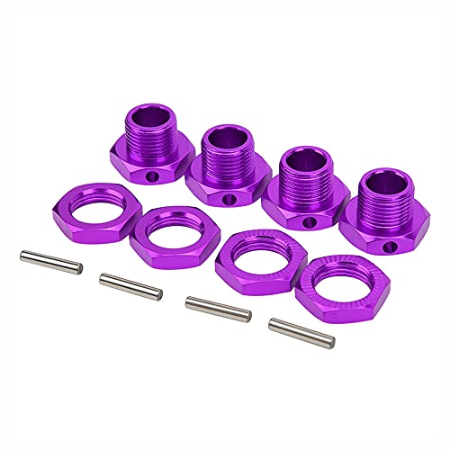 Aluminum 17mm Hex Wheel Nuts Adapter for Arrma 6s BLX Infraction Limitless Mojave Typhon hopups Upgrade Parts 4 pcs/Set(Purple) - color: Purple