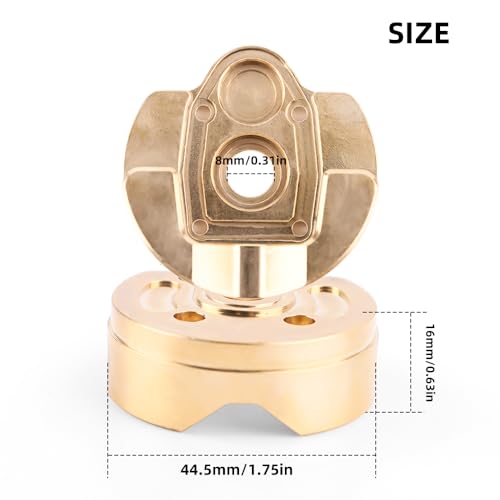 GLOBACT 2PCS Brass Portal Knuckle Weights 170g Steering Cover Housing for AXAIL SCX10 III AXI03007 Capra 1.9 UTB AXI03004 1/10 RC Crawler Upgrade Parts