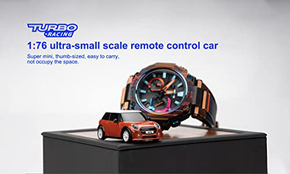 1:76 Turbo Racing Scale RC Sport Car, Table Racing Remote Control Mini Model Car Full Proportional RTR Kit Toys (Baoma mini-red) - color: Baoma Mini-red
