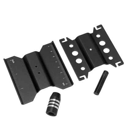 Qiilu RC Car Stand 360 Degree Aluminum Alloy Work Station for RC Cars + Height Repair Tool Kit Compatible with 1/18 1/24 Scale - RC Vehicle Scale Accessories (Black) - color: Black