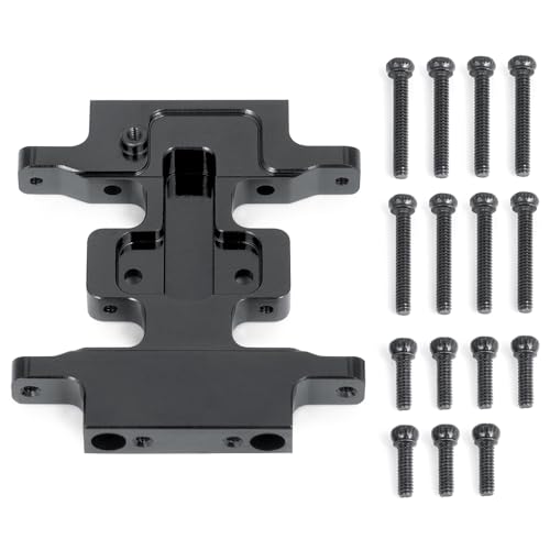 1/24 Skid Plate Transmission Mount for 1/24 RC Crawler Axial SCX24 All Series (Black)