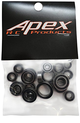 Apex RC Products Rubber Shielded Ball Bearing Set - Compatible with Traxxas Slash 4x4, Rally, & Telluride #2000R