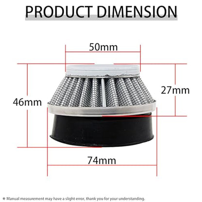 FLMLF Air filter Set for 1/5 RC Hpi Baja Rovan King Motor 5B 5T 5SC Losi 5ive T FG GoPed (Gray metal)