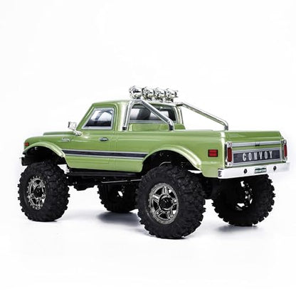 HOBBYPLUS CR18P EVO 2 Rock RC Crawler - 1/18 Scale Mini RC Crawler with Two-Speed Transmission, All-Metal Gears, Evolved EVO Platform, Ready-to-Run, Distinctive Styling Convoy Medium Olive Green