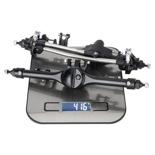 F10T Offset Straight Axle,CNC Machined Aluminum Front Rear Axle Set for VS4-10 SCX10 II Leaf Chassis 1/10 Scale RC Crawler Built (Silver) - color: Silver