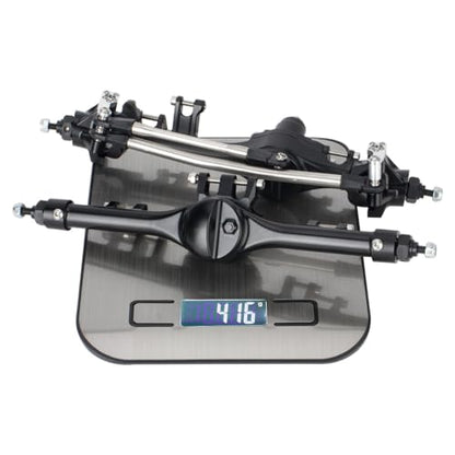 F10T Offset Straight Axle,CNC Machined Aluminum Front Rear Axle Set for VS4-10 SCX10 II Leaf Chassis 1/10 Scale RC Crawler Built (Silver) - color: Silver