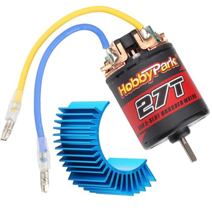 HobbyPark 27T Motor 540 Brushed 3.175mm Shaft Electric Engine w/Heatsink for 1/10 RC Crawlers Rock Racers Cars