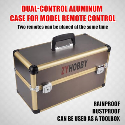 Dual Control Aluminum Box Portable Case 45x28x21.5cm for RC Model