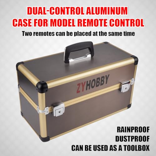 Dual Control Aluminum Box Portable Case 45x28x21.5cm for RC Model