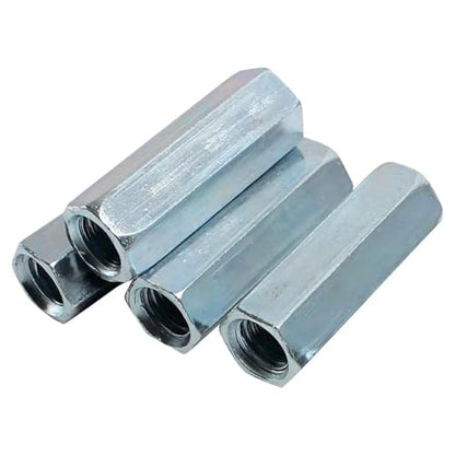 M10-1.5 x 32mm Long Rod Metric Hex Coupling Galvanized Carbon Steel Hex Threaded Rod Coupler for Furniture, Electronic, Industrial 15 Pcs - size: M10-1.5x32mm（15 Pcs）
