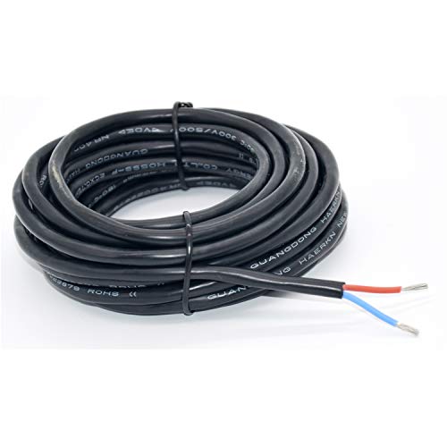 18 awg 0.75mm² Silicone Electrical Wire 2 Conductors Cores Wire 20ft 18/2 Gauge Soft and Flexible Hook Up Stranded Tinned Copper Wire - size: 2 Core-20FT, style: 18AWG