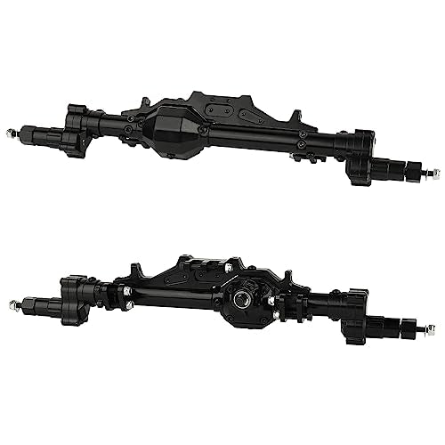CNC Metal Complete Front Rear Portal Axle for 1/10 RC Crawler Axial Wraith 90018 90048 90053 90018 90020 90045 90056 RR10 AX10 Upgrades Part (Black)