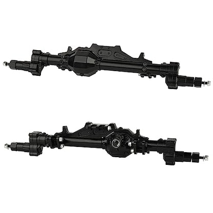 CNC Metal Complete Front Rear Portal Axle for 1/10 RC Crawler Axial Wraith 90018 90048 90053 90018 90020 90045 90056 RR10 AX10 Upgrades Part (Black)