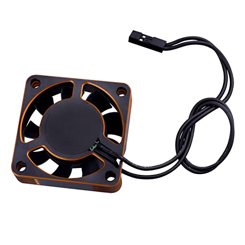 RC Motor Cooling Fan 40x40mm 16000RPM 540 550 Motor ESC Heatsink Brushless Cooling Fans for 1/10 1/8 RC Car (Black&Gold) - color: Black&Gold
