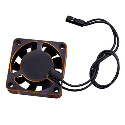 RC Motor Cooling Fan 40x40mm 16000RPM 540 550 Motor ESC Heatsink Brushless Cooling Fans for 1/10 1/8 RC Car (Black&Gold) - color: Black&Gold