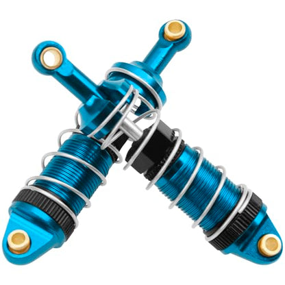 4Pack ShareGoo RC Car Shock Absorbers Metal Shocks Damper Compatible with MJX Hyper Go 14301 14302 14303 1/14 RC Car Upgrades Part (Blue) - color: Blue