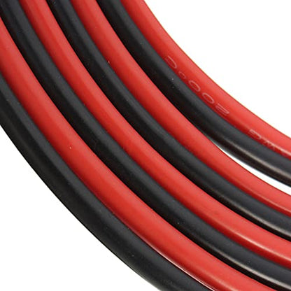 14 AWG Gauge Silicone Wire 5 ft Red & 5 ft Black Stranded Copper Wire for RC Hobby Model Airplane Quadcopter Car Lipo Battery ESC Motor DIY
